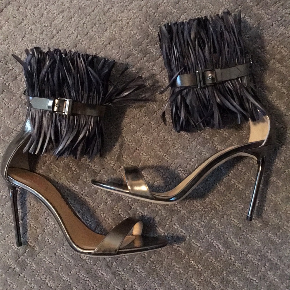 Reed Karloff Feather Patent Leather Heels